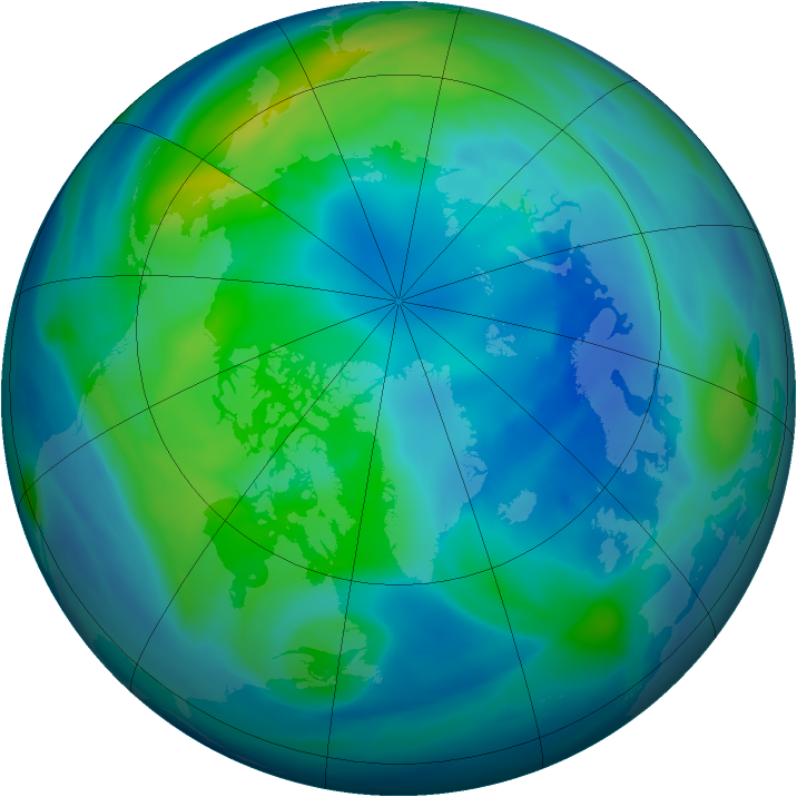 Arctic ozone map for 17 October 2005